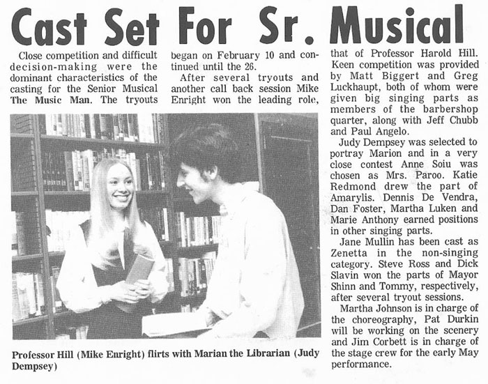 Article from high school newspaper about high school musical