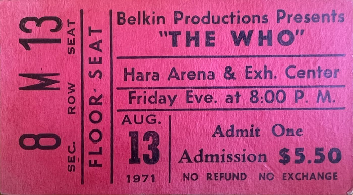 Ticket for The Who