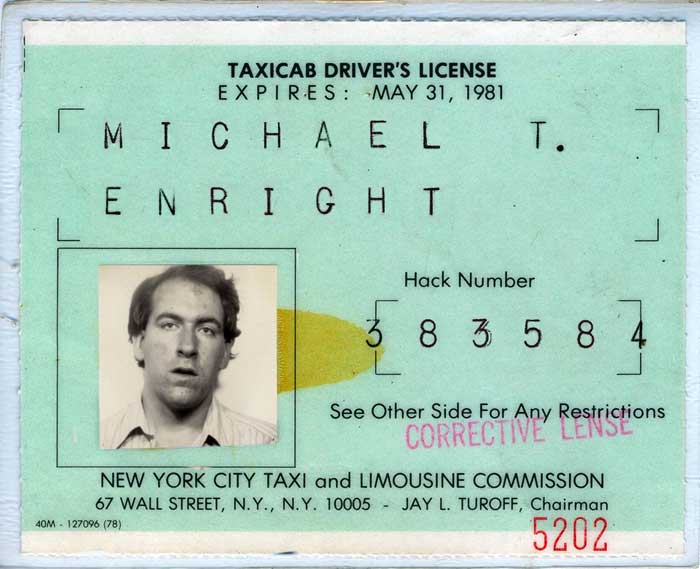 taxi driving license