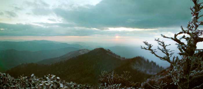 Mountain sunset (composite) from Mt. Leconte