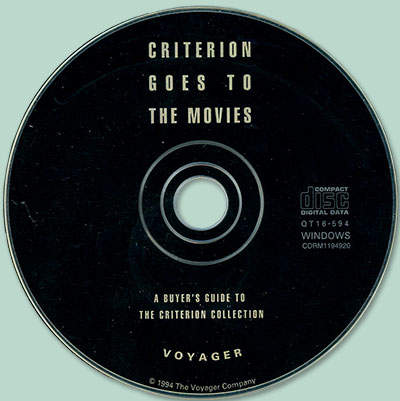 Criterion Goes to the Movies label