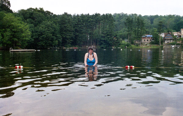 Carolyn in the lake