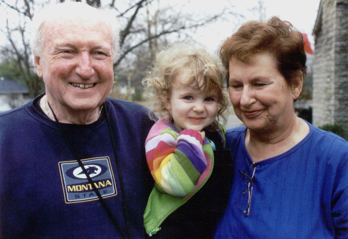 With her grandparents