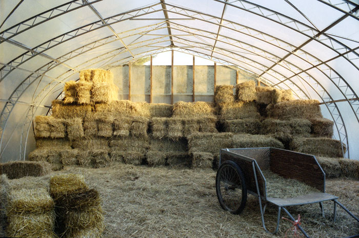 Hay for the horses at a Saugerties stable