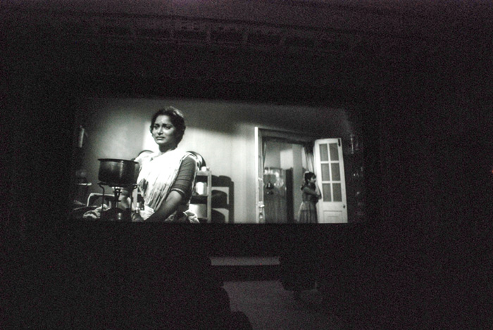 The 'scope version of Kagaaz Ke Phool projected at the National Film Archive of India