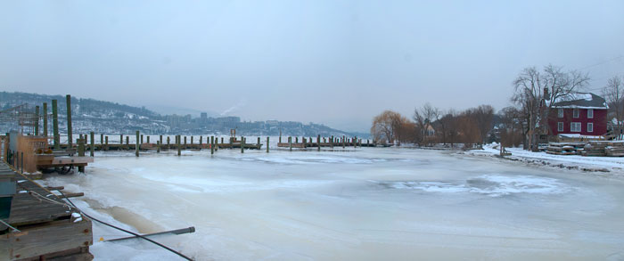 The Hudson in winter