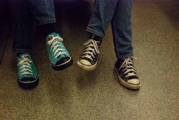 Sneakers on the Metro