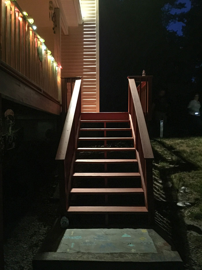 Stairs at night