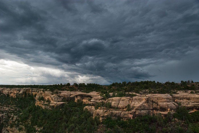 Storm clouds over Mesa Verde