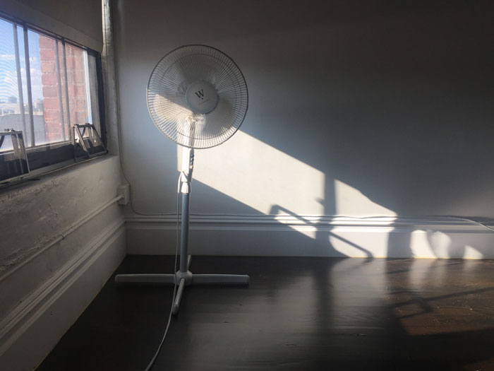 Fan on a hot afternoon