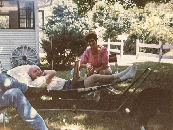 Mom and dad relaxing at The Cottage