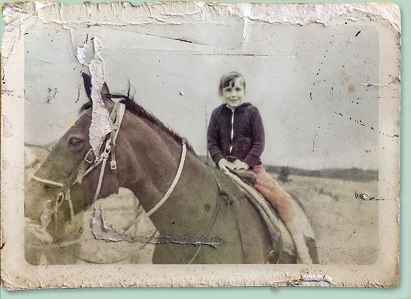 On a pony in Colorado