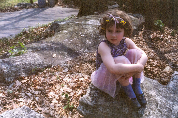 Harriet on the rocks