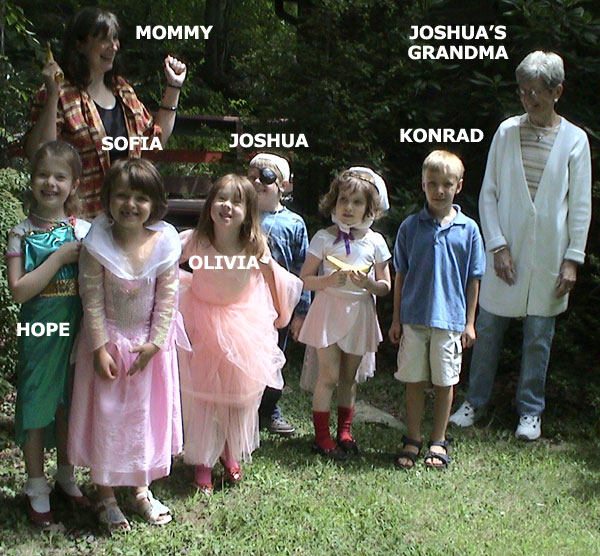 Attendees at the birthday party