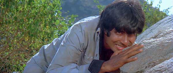 Amitabh in <cite>Sholay</cite>, the biggest Indian film ever made
