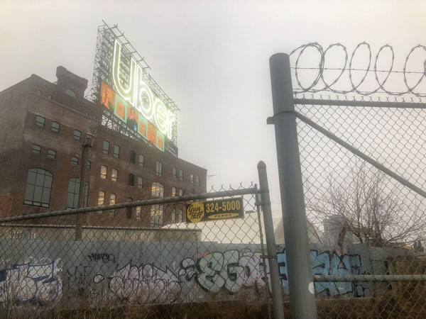 The Uber sign