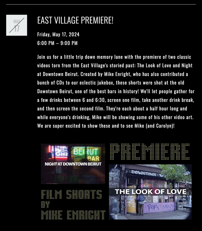 Event page on the Lucky website